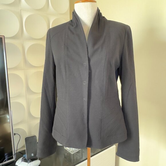 - Elie Tahari Structured Black Blazer Power Dressing Lady Boss Size S    - Z2346 - Picture 1 of 11